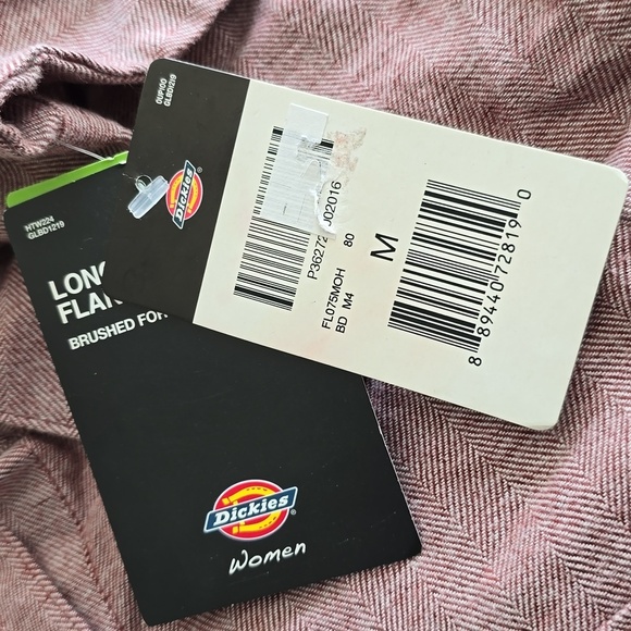 Dickies -Women's Long-Sleeve Plaid Flannel Button  Down Utility Shirt - Picture 8 of 8